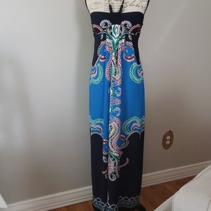 Beaded Halter Maxi Dress